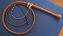 6ft Natural Tan 12 plait Classic Australian Bullwhip with Custom Handle Pattern D